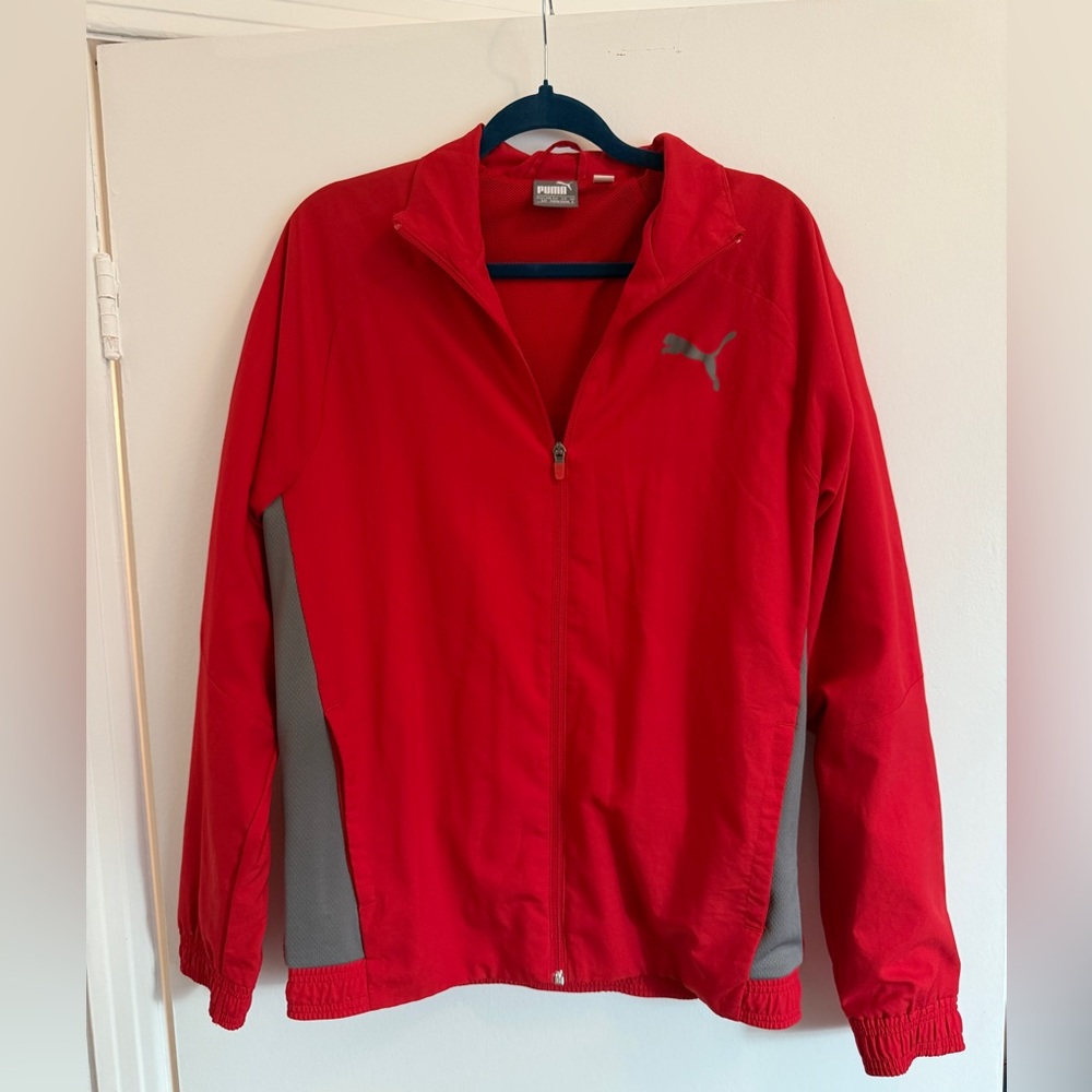 Puma Red and Gray Track Jacket